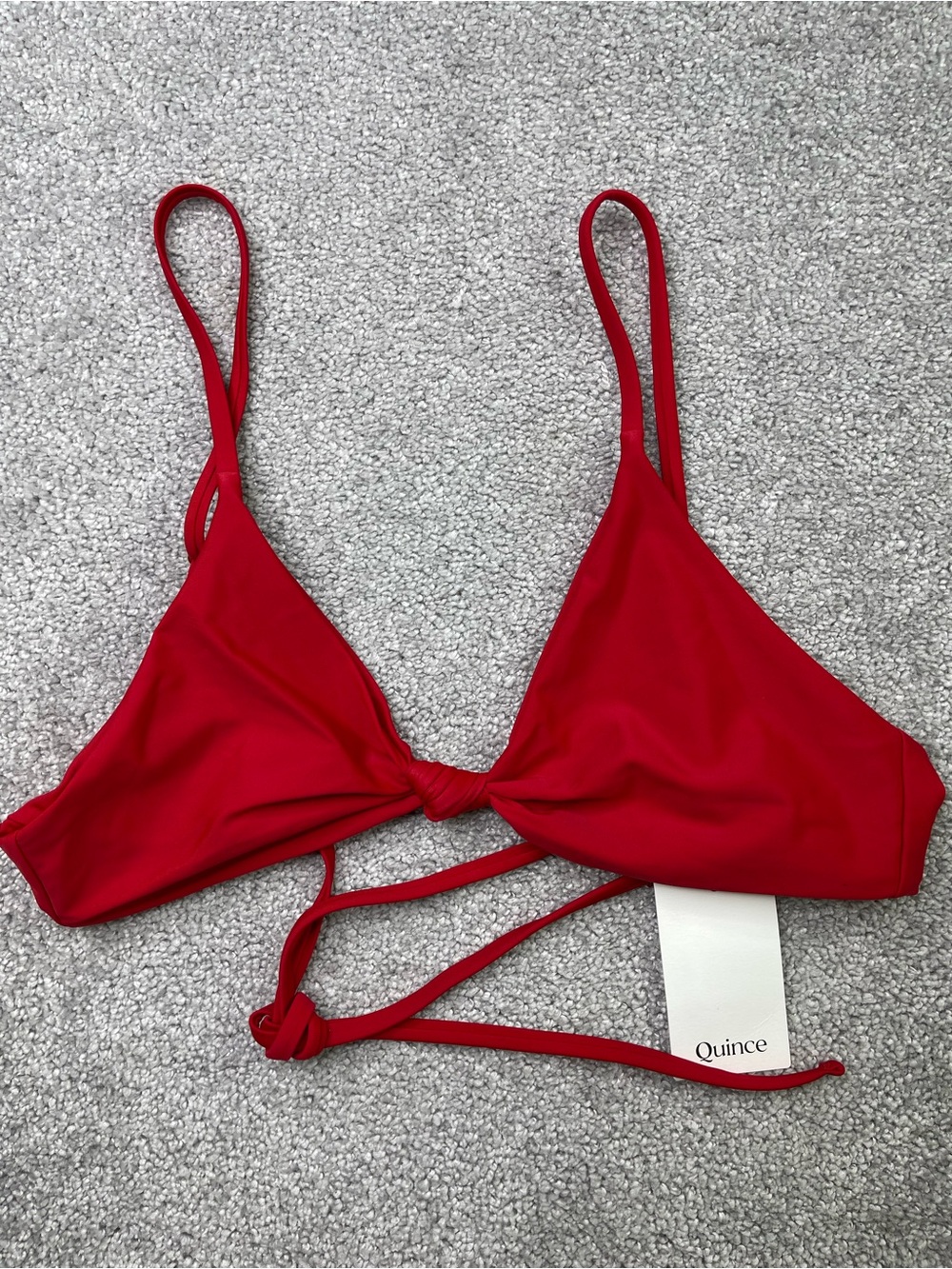 Quince Bikini Top Women’s XL Red Knot Tie Back